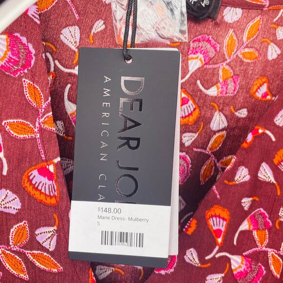 Dear John Floral Marie Mulburry Scallop dress Layered With gathered waist - Picture 7 of 12